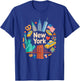 New York City Icons Cartoon Style Urban Collage Art T-Shirt - T-Shirt | Royal