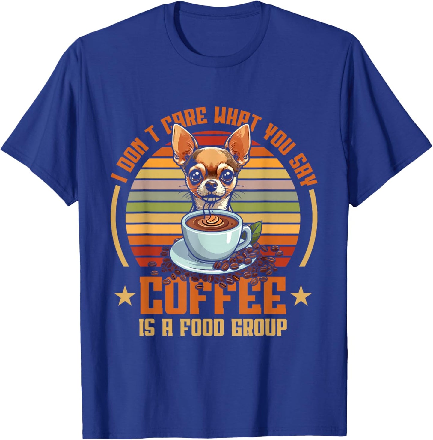 Retro Chihuahua Coffee T-Shirt - T-Shirt | Royal