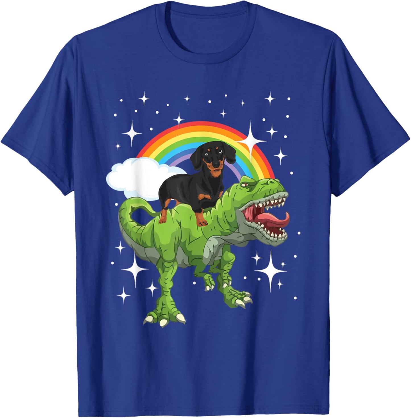Dinosaur And Dachshund - Trex Dog Lover Puppy Trainer Men Women Kids T-Shirt - T-Shirt | Royal