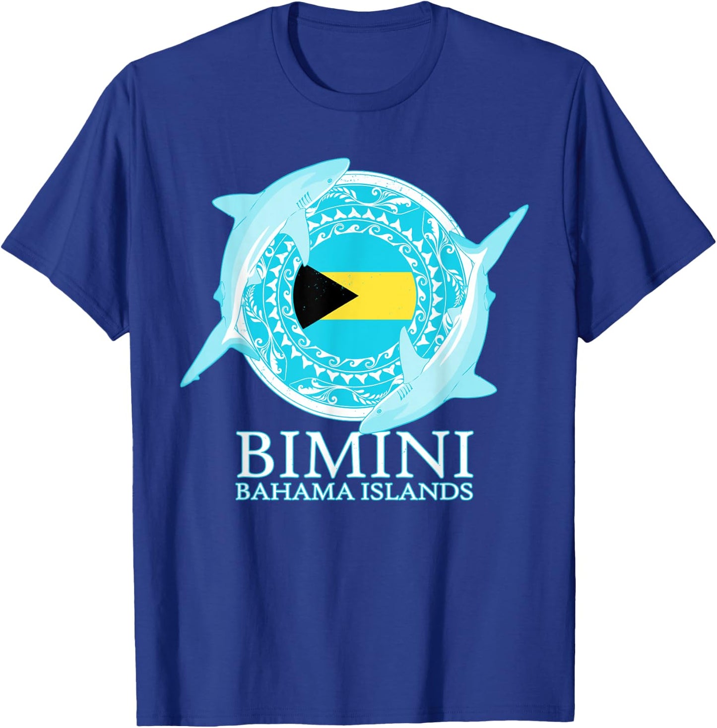 Caribbean Reef Sharks Bimini Shark Diving Bahama Islands T-Shirt - T-Shirt | Royal