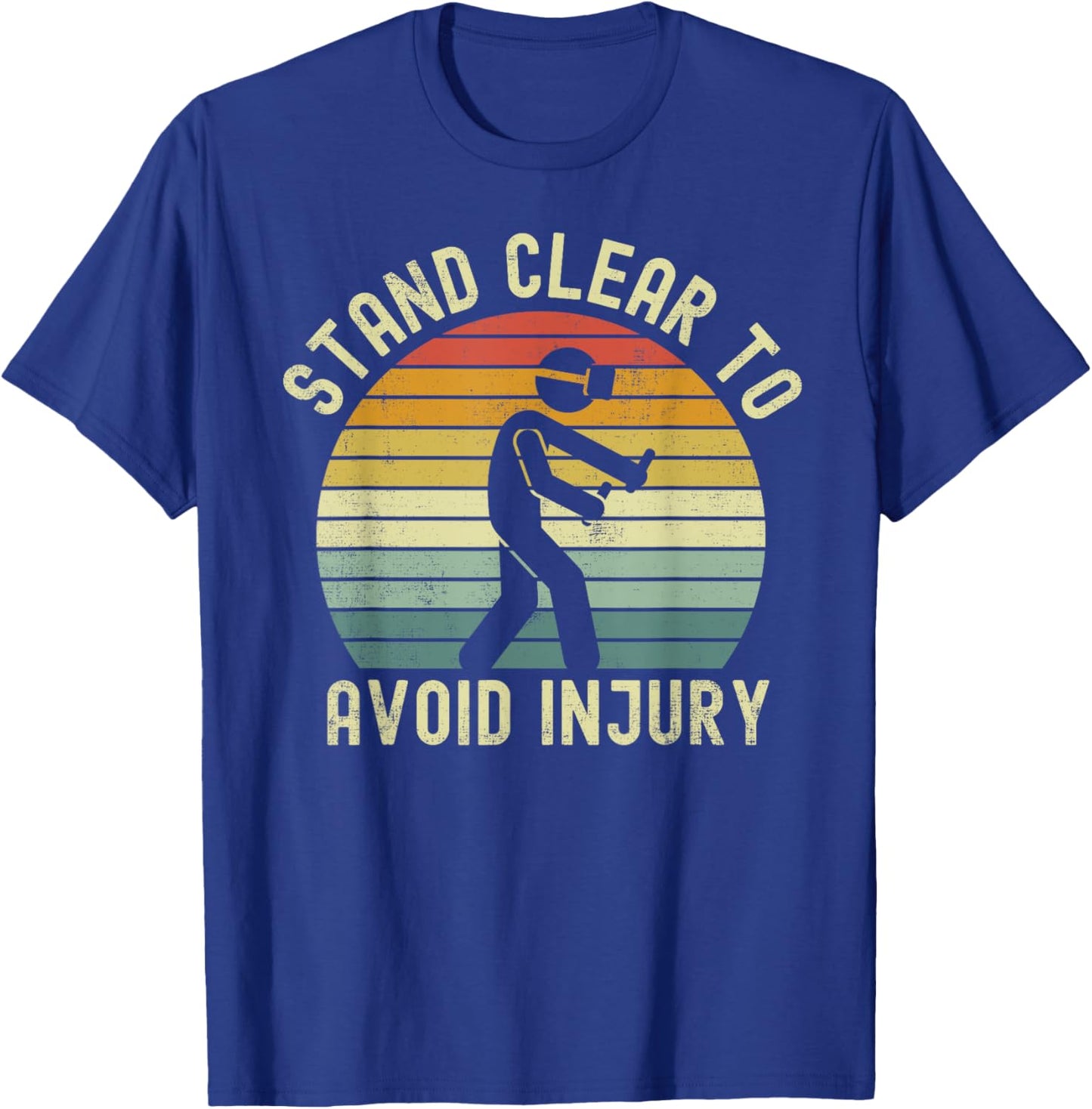 Funny Virtual Reality VR Stay Clear To Avoid Injury T-Shirt - T-Shirt | Royal