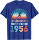 Runner born in 1956 70th Birthday Running Gifts T-Shirt - T-Shirt | Royal