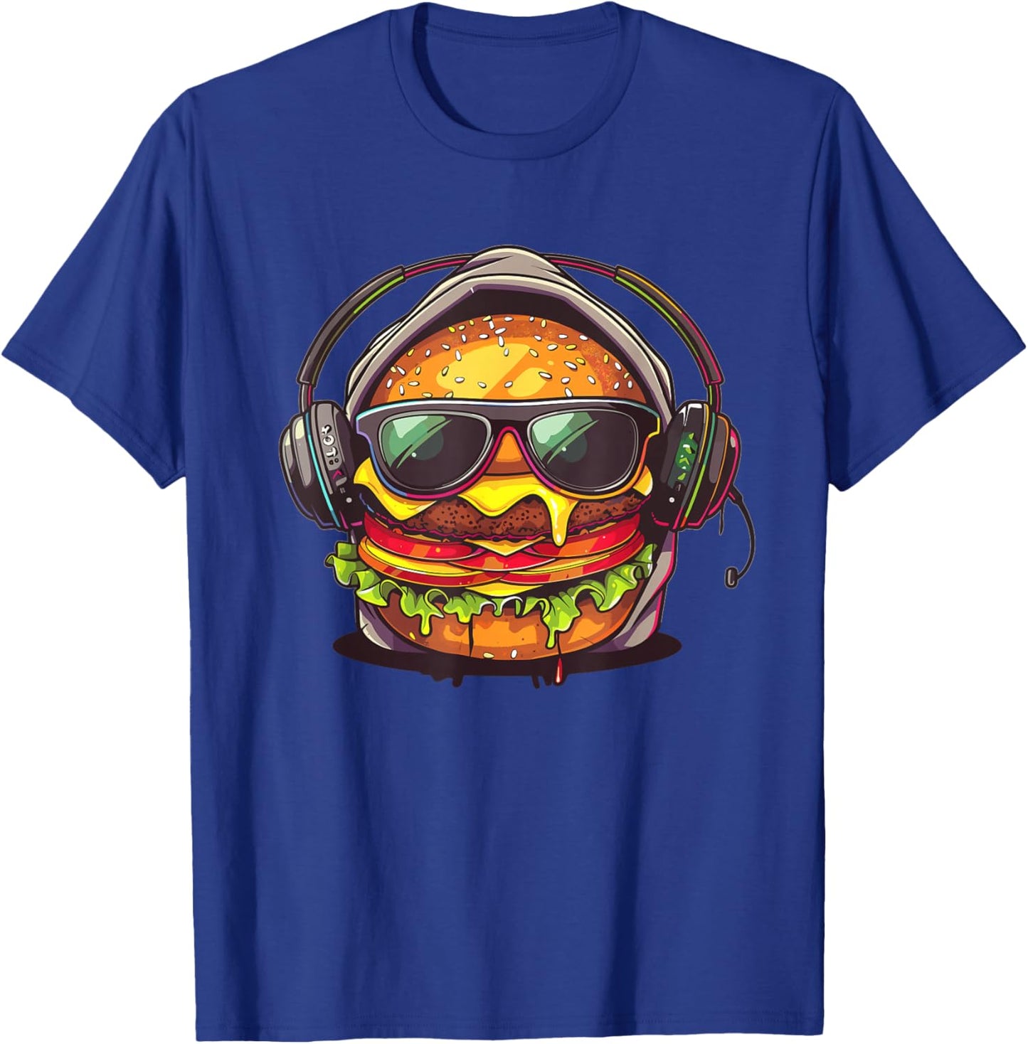 Cheeseburger with Sunglasses I Cheeseburger T-Shirt - T-Shirt | Royal