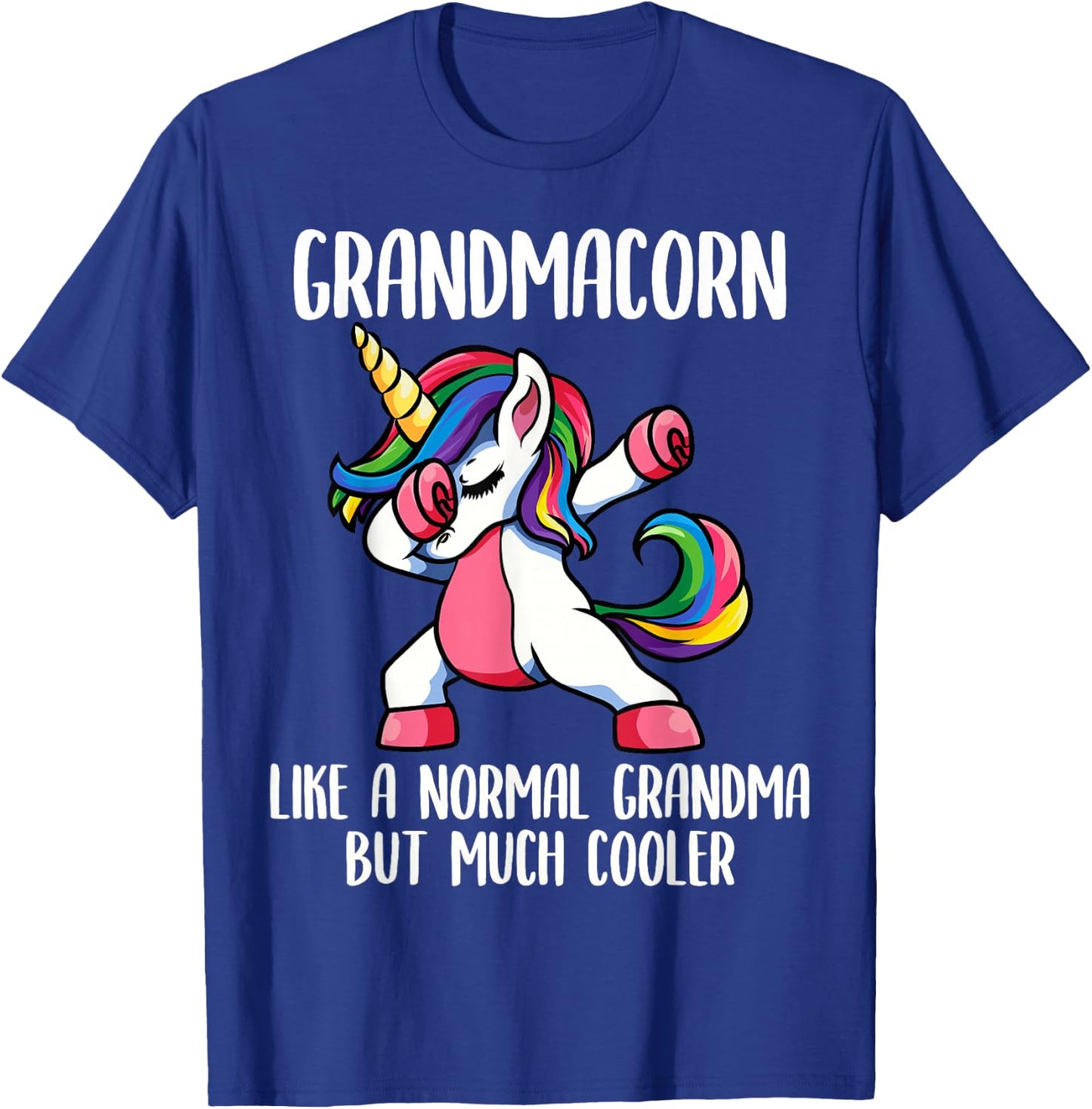 Unicorn Grandma Girl Birthday Party Clothing GrandmaCorn T-Shirt - T-Shirt | Royal