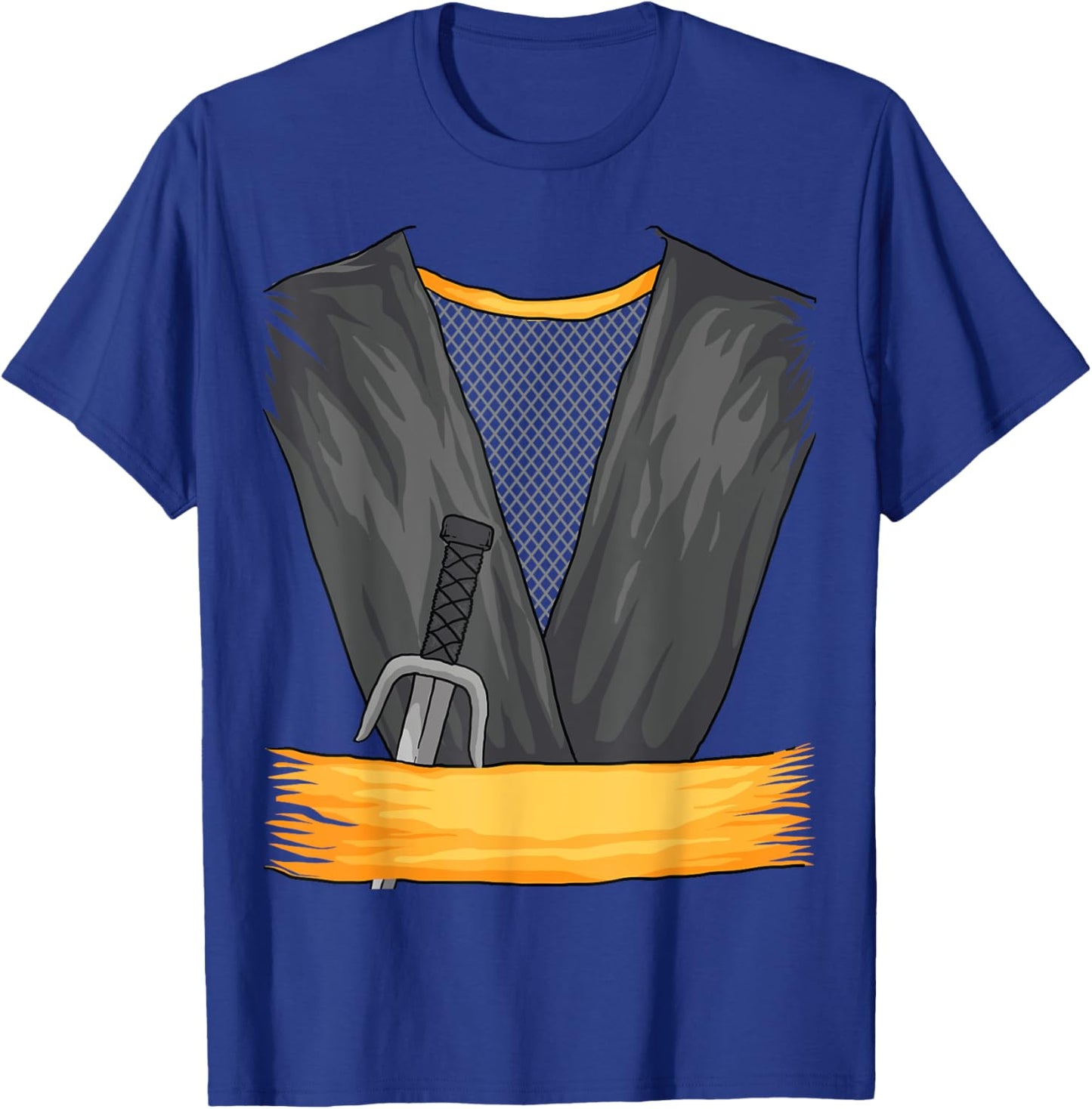 Cool Ninja Uniform | Funny Lazy DIY Halloween Costume Gift T-Shirt - T-Shirt | Royal