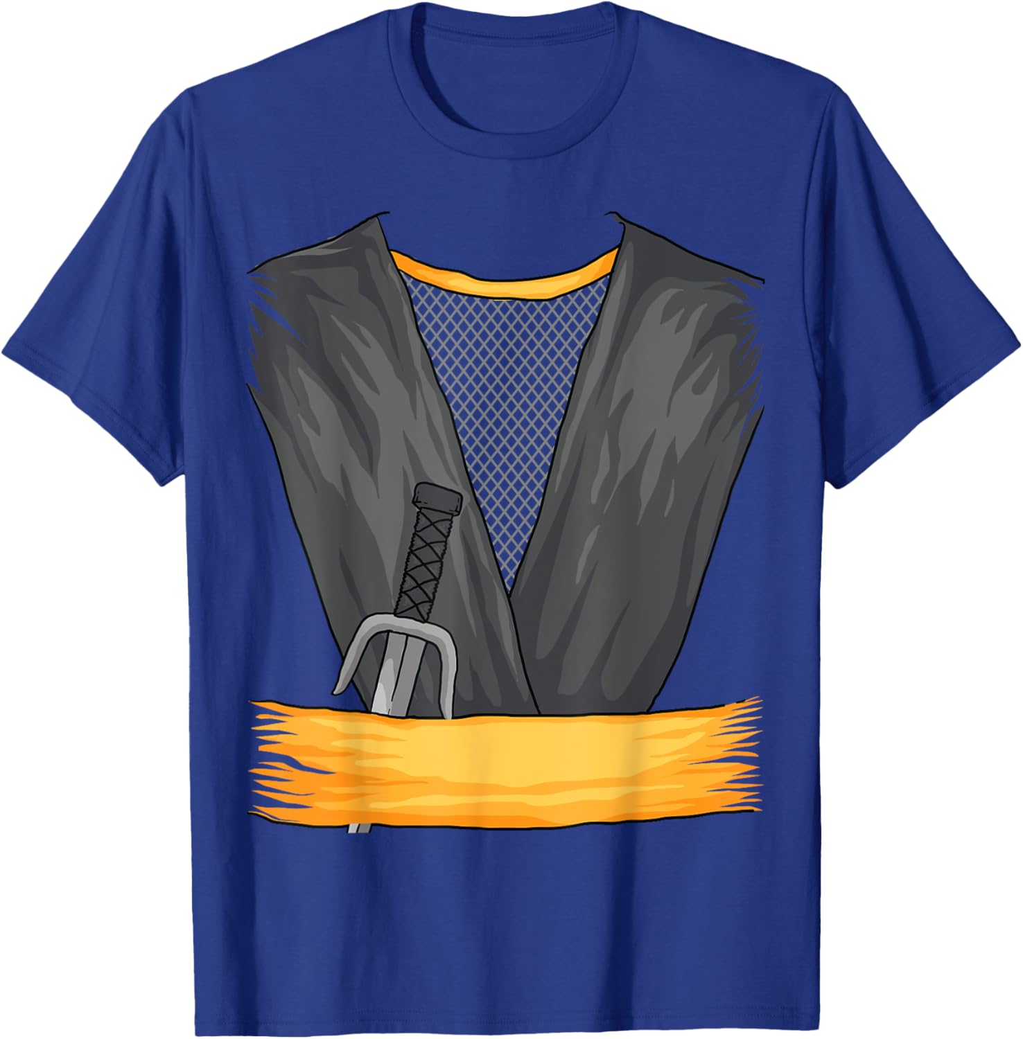 Cool Ninja Uniform | Funny Lazy DIY Halloween Costume Gift T-Shirt - T-Shirt | Royal