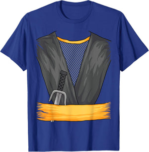 Cool Ninja Uniform | Funny Lazy DIY Halloween Costume Gift T-Shirt - T-Shirt | Royal
