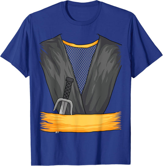 Cool Ninja Uniform | Funny Lazy DIY Halloween Costume Gift T-Shirt - T-Shirt | Royal