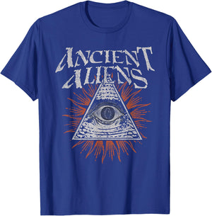 Ancient Aliens Design, Pre History Theory, Pyramid, UFO T-Shirt - T-Shirt | Royal
