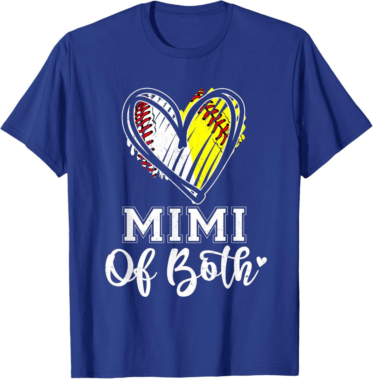 Mimi Of Both Baseball Softball Grandma Mothers Day T-Shirt - T-Shirt | Royal