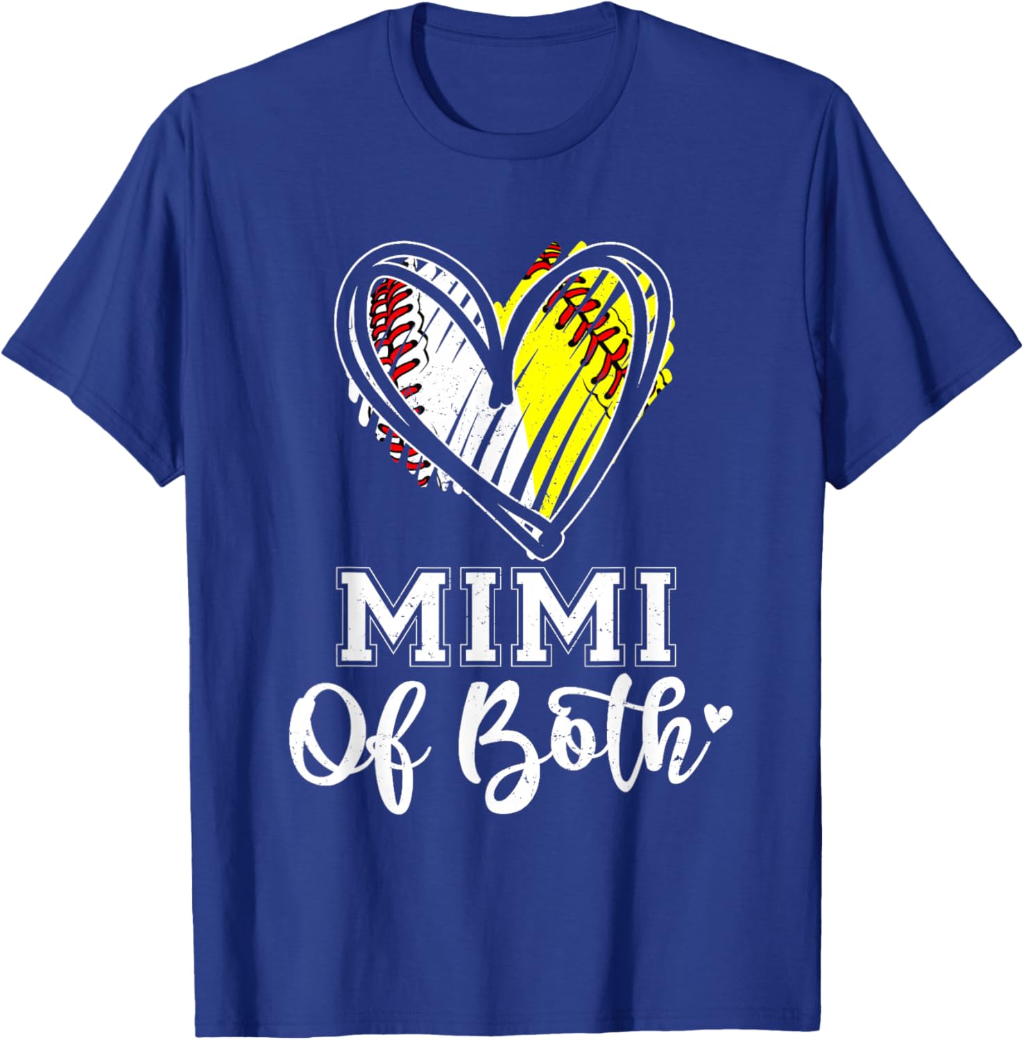 Mimi Of Both Baseball Softball Grandma Mothers Day T-Shirt - T-Shirt | Royal
