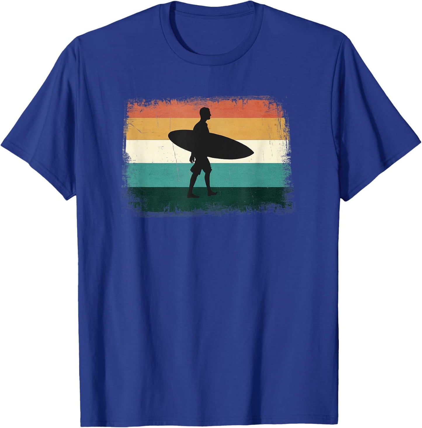 Retro Sunset Surfer - Vintage Surfing/Beach/Sun & Surf T-Shirt - T-Shirt | Royal