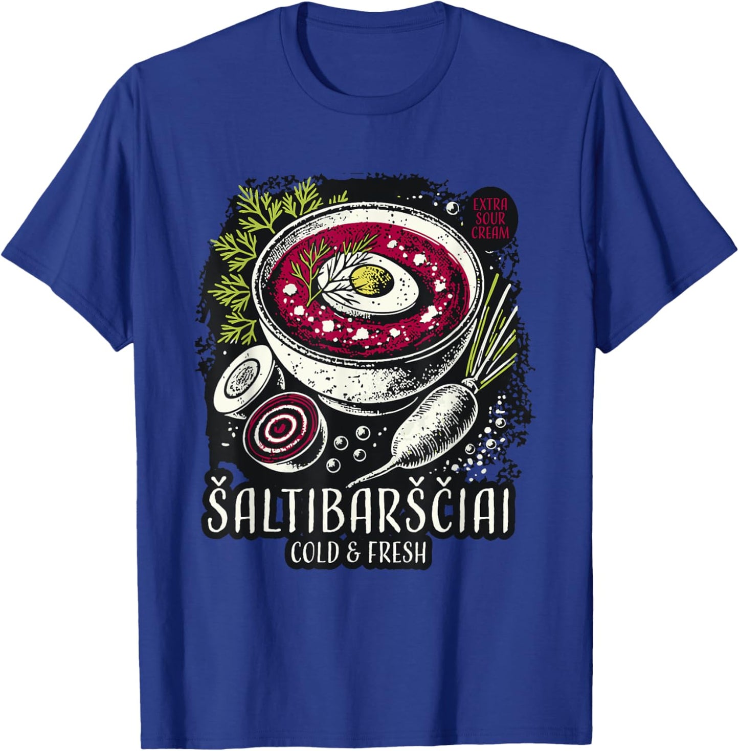 Lithuanian Cold Pink Soup Saltibarsciai Lietuva T-Shirt - T-Shirt | Royal
