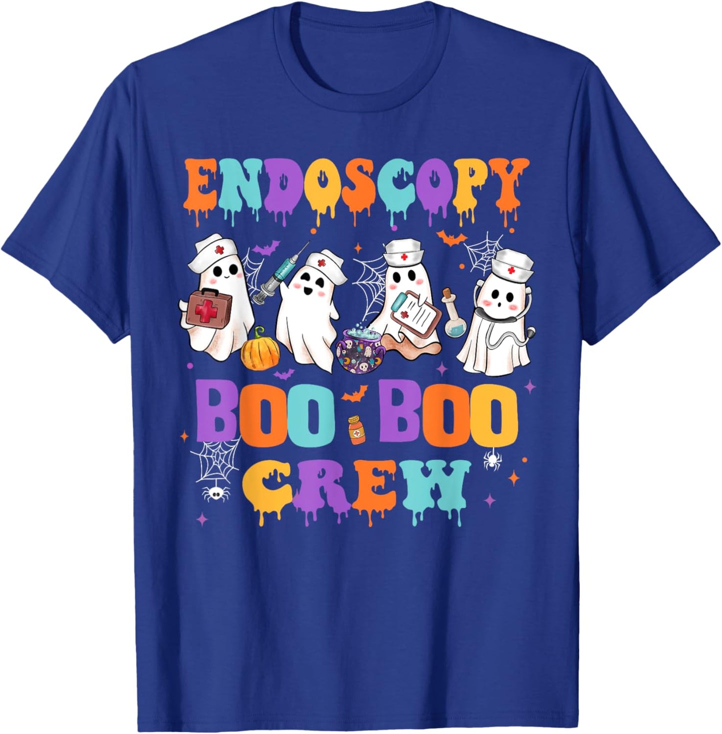Endoscopy Nurse Boo Boo Crew Nurse Halloween Squad Nursing T-Shirt - T-Shirt | Royal