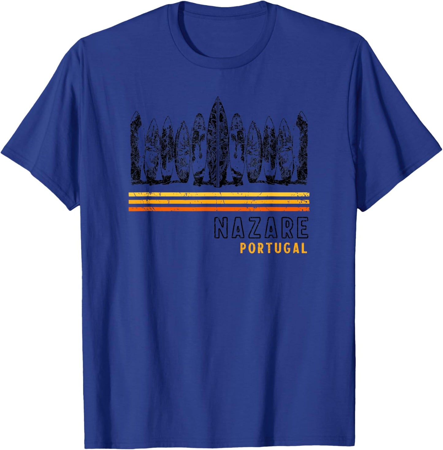 Nazare Portugal Retro Surfing T-Shirt - T-Shirt | Royal