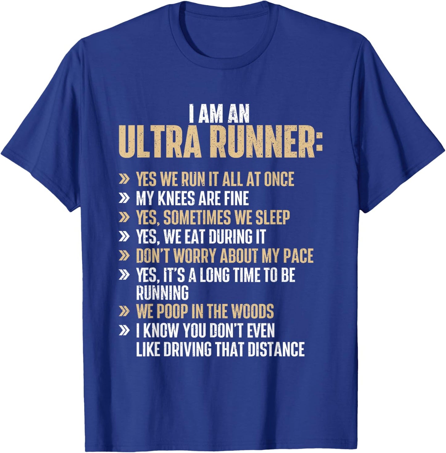 I Am An Ultra Runner - Finisher Long Distance Trail Running T-Shirt - T-Shirt | Royal