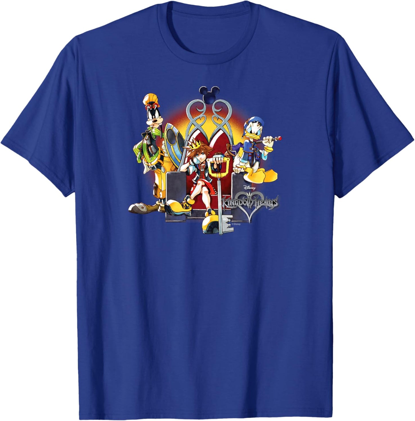 Kingdom Hearts - Sora Goofy Donald Duck with Keyblade T-Shirt - T-Shirt | Royal