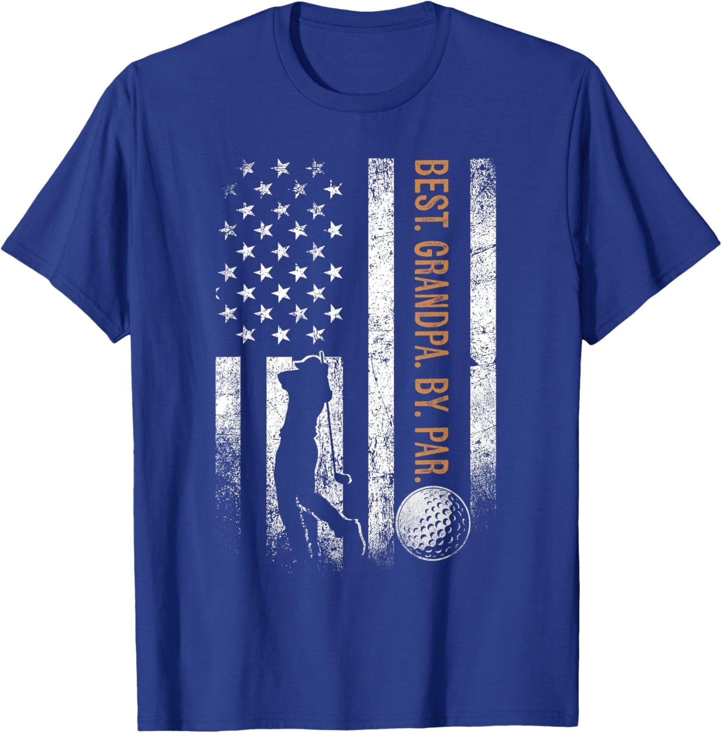 Best Grandpa By Par Golfing Gifts Grandpa Father's Day Golf T-Shirt - T-Shirt | Royal