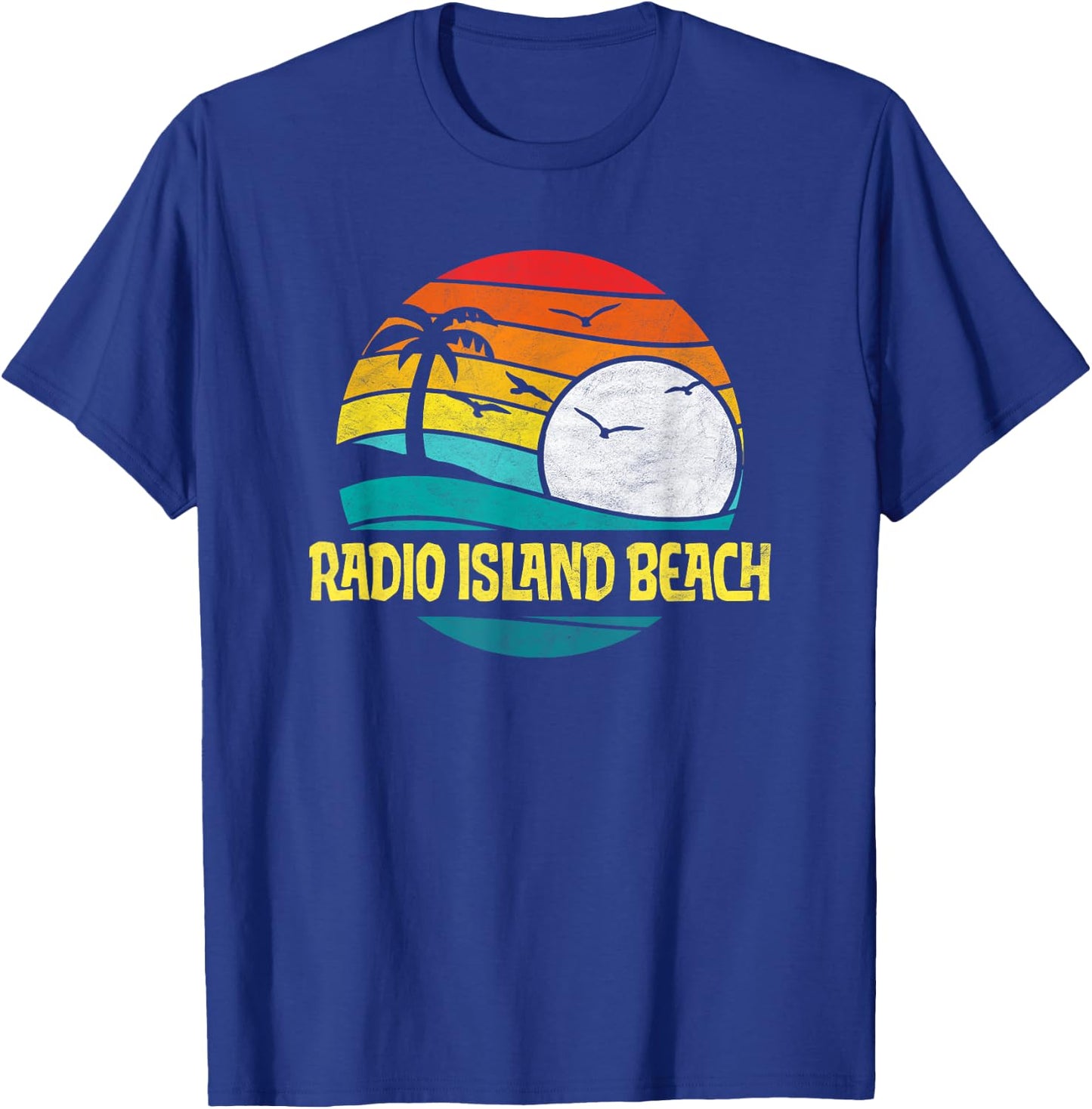 Retro Radio Island Beach Sun & Surf Eighties Graphic T-Shirt - T-Shirt | Royal