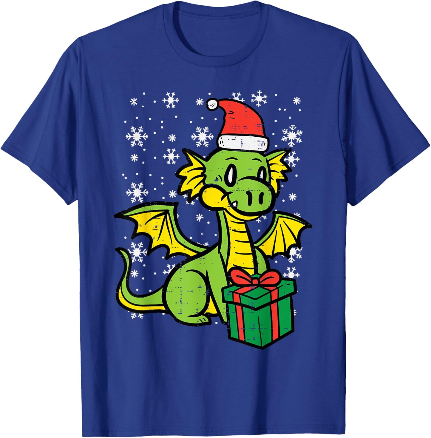 Christmas Dragon Santa Cute Xmas Boys Girls Kids Toddler T-Shirt - T-Shirt | Royal