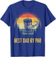 Best Dad By Par Funny Disc Golf Vintage Frisbee Father's Day T-Shirt - T-Shirt | Royal