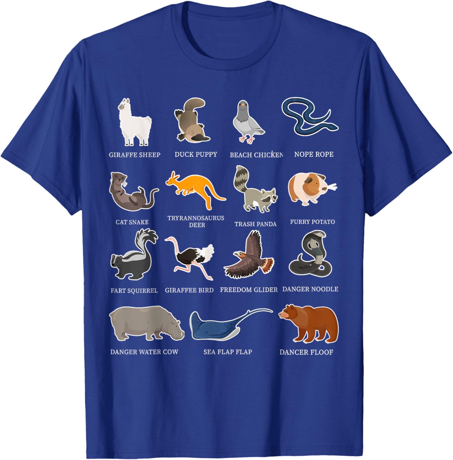 Animals Of The World - Rare Exotic Animals Funny Animal T-Shirt - T-Shirt | Royal
