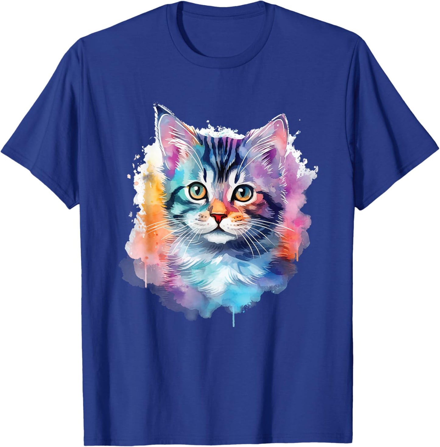 Colorful Cat - Cat Lover Kitten Owner Kitty Women Girls Kids T-Shirt - T-Shirt | Royal