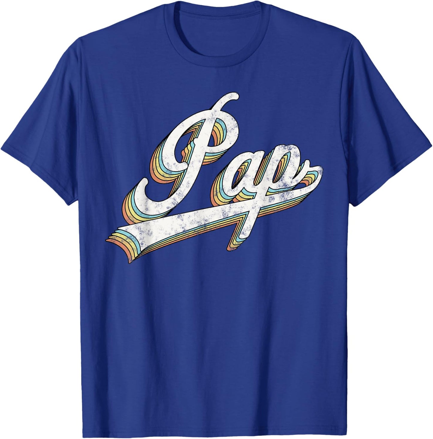 Pap Vintage Retro Style Father’s day Gift Papa Grandpa T-Shirt - T-Shirt | Royal