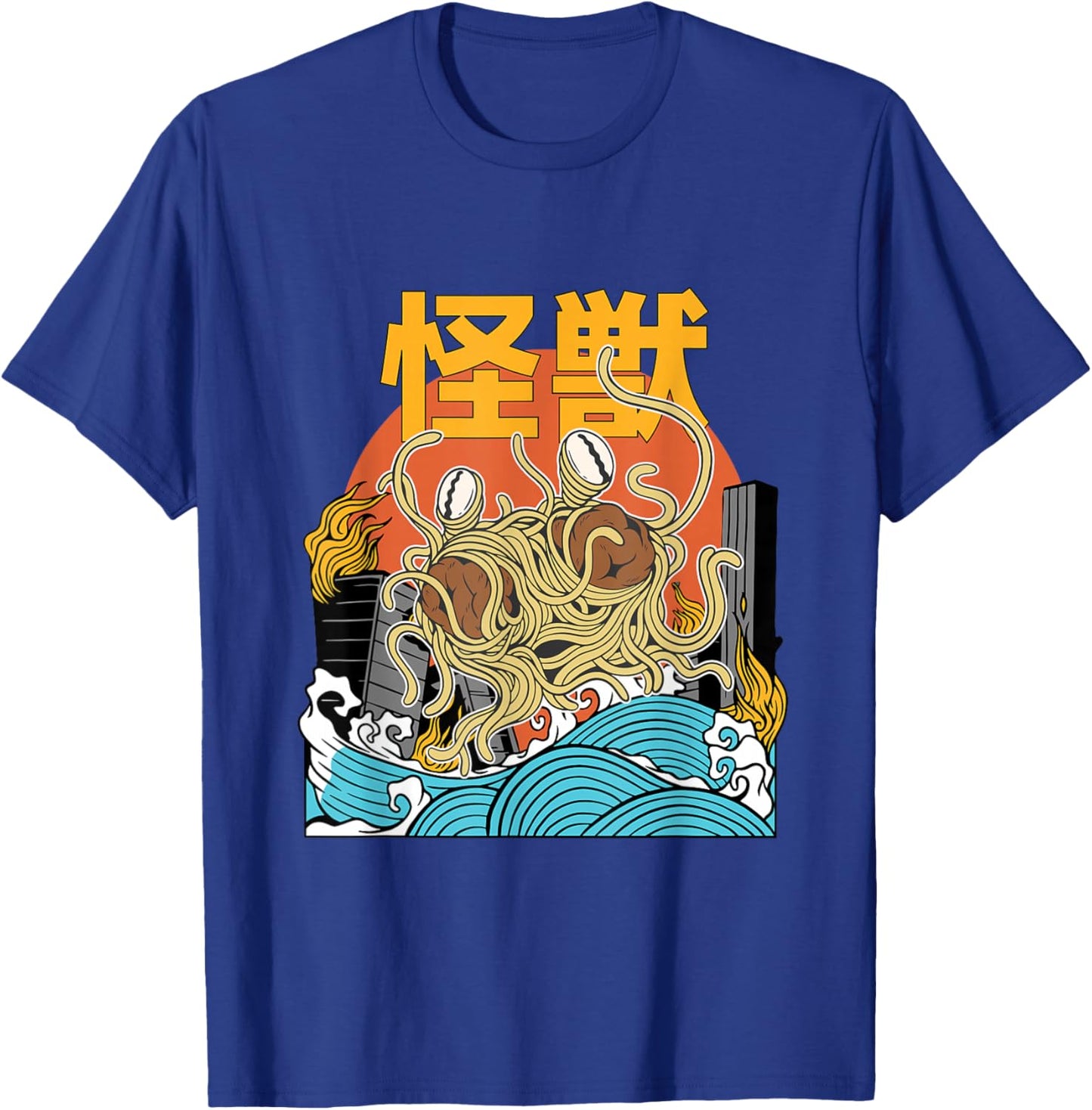 Flying Spaghetti Monster Sunset Japanese T-Shirt - T-Shirt | Royal