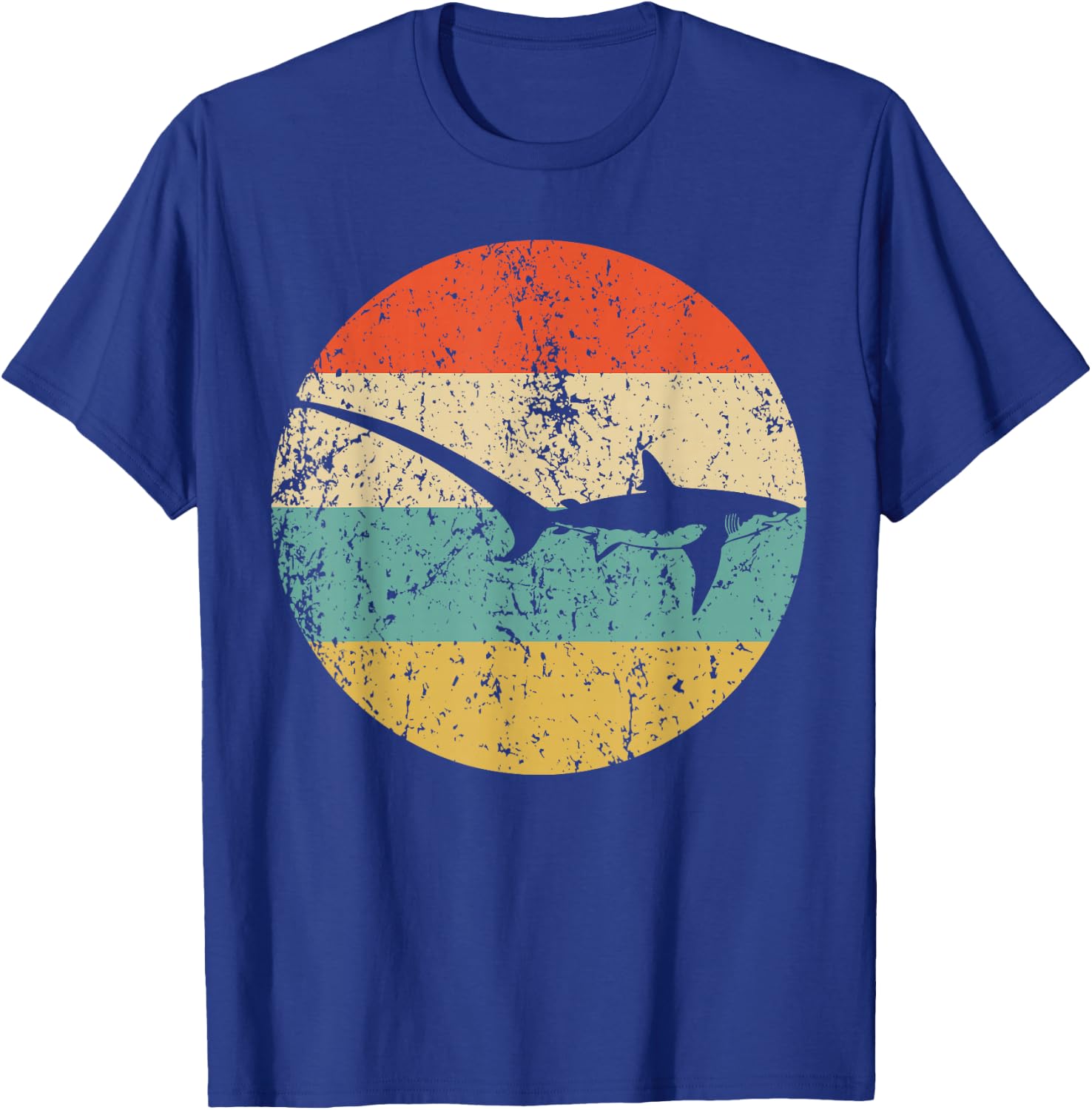 Thresher Shark Retro Shark Icon T-Shirt - T-Shirt | Royal