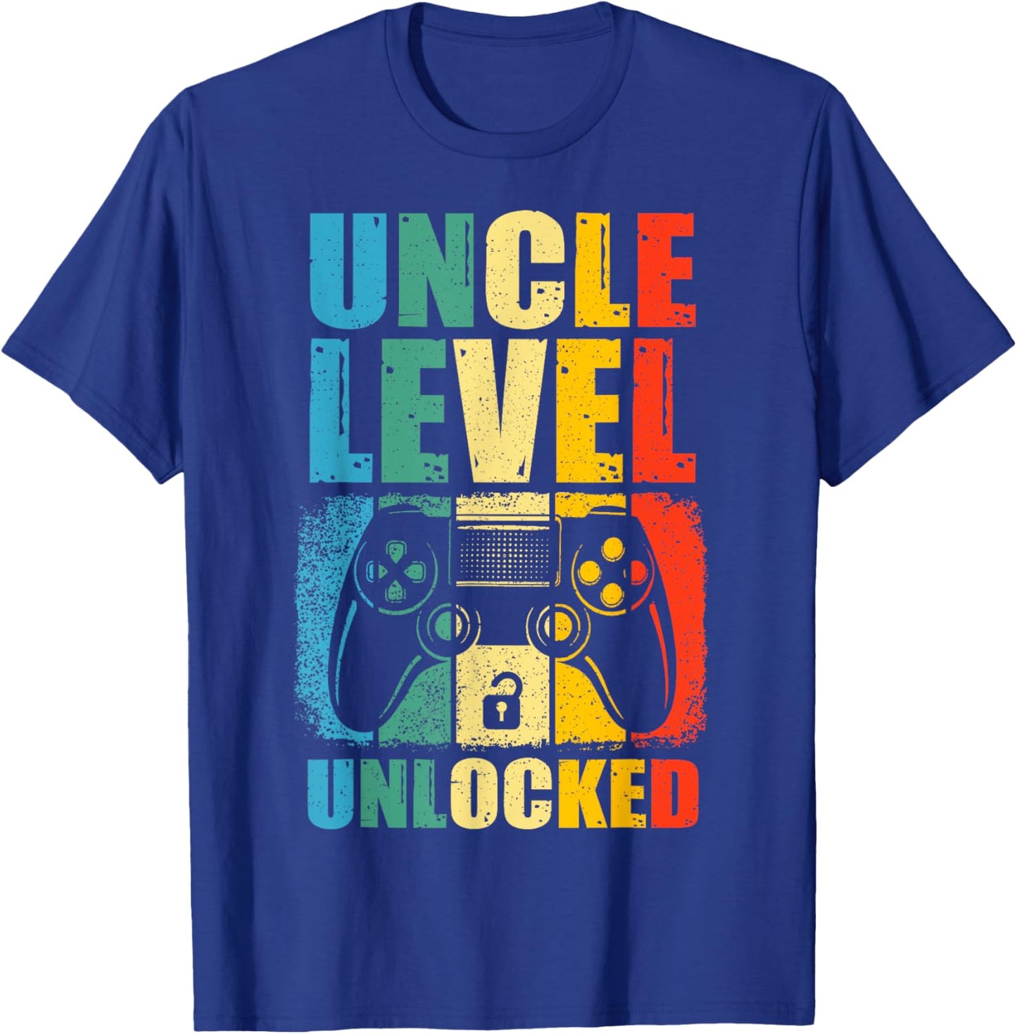 Uncle Level Unlocked Leveled Up To Uncle Promoted To Gamer T-Shirt - T-Shirt | Royal