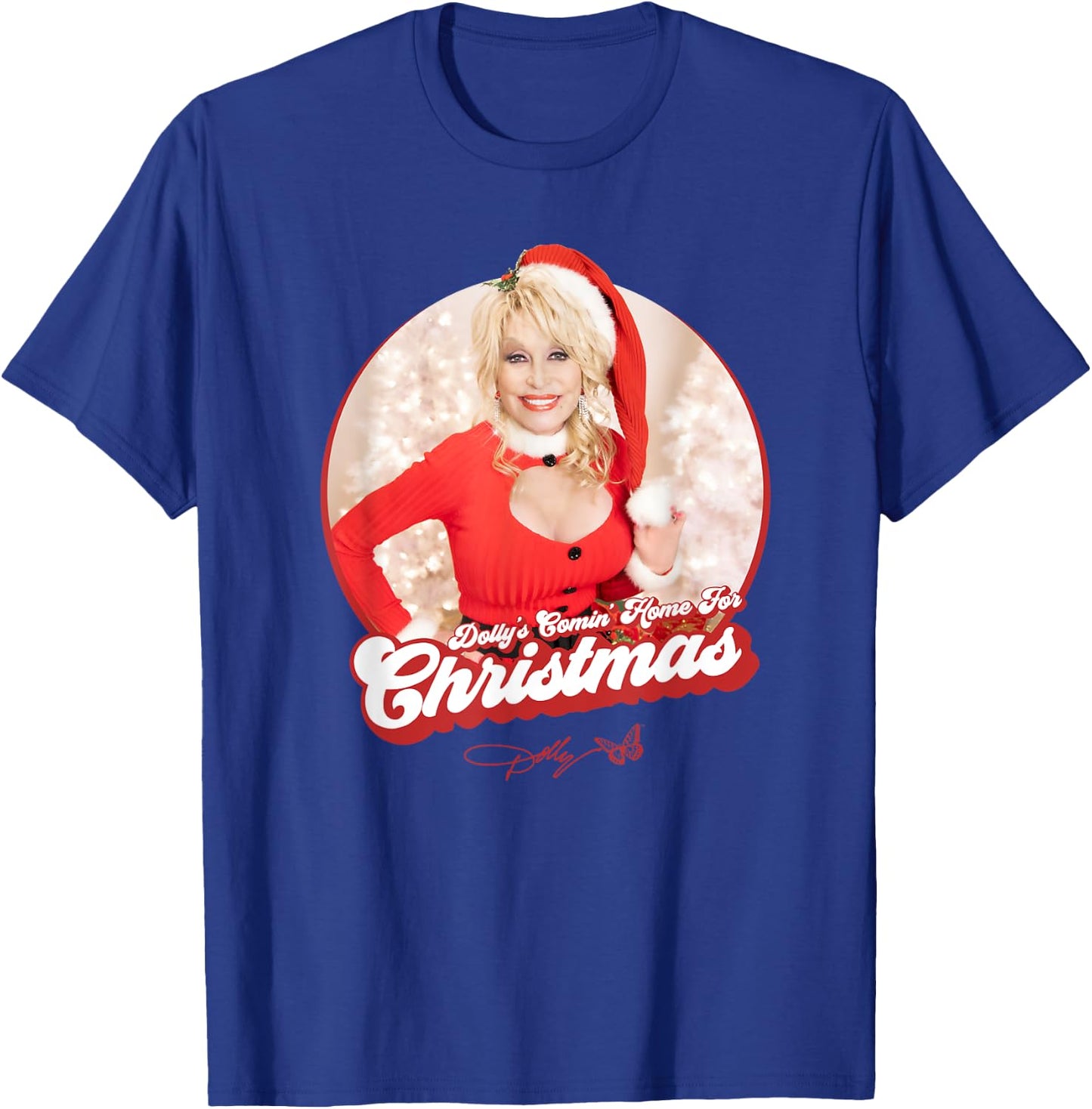 Dolly Parton's Comin' Home for Christmas -Adults - Black, Small T-Shirt - T-Shirt | Royal