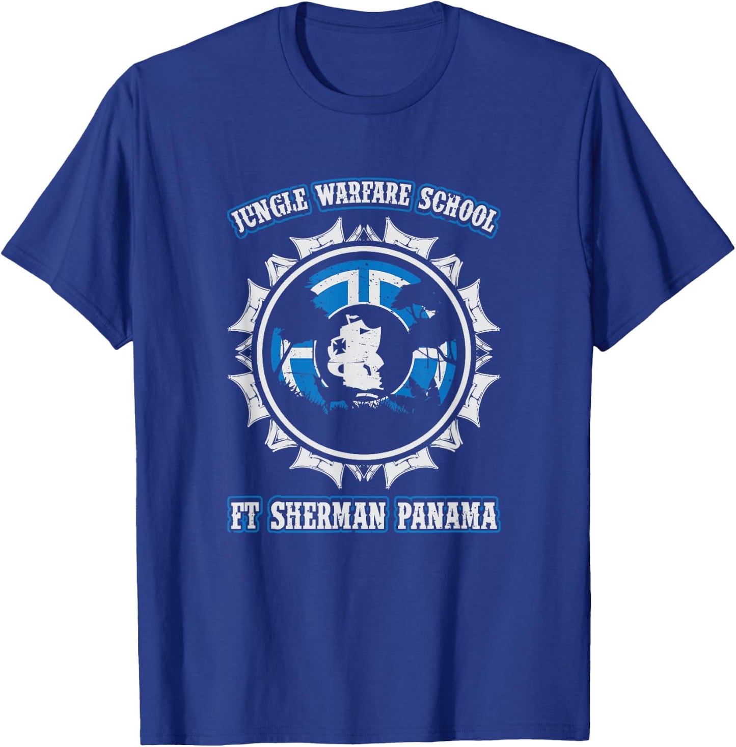 Jungle Warfare School Ft Sherman Panama T Shirt T-Shirt - T-Shirt | Royal