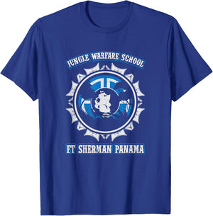 Jungle Warfare School Ft Sherman Panama T Shirt T-Shirt - T-Shirt | Royal