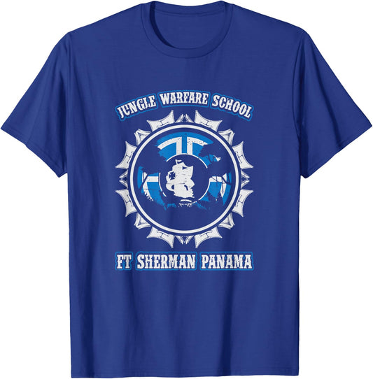 Jungle Warfare School Ft Sherman Panama T Shirt T-Shirt - T-Shirt | Royal