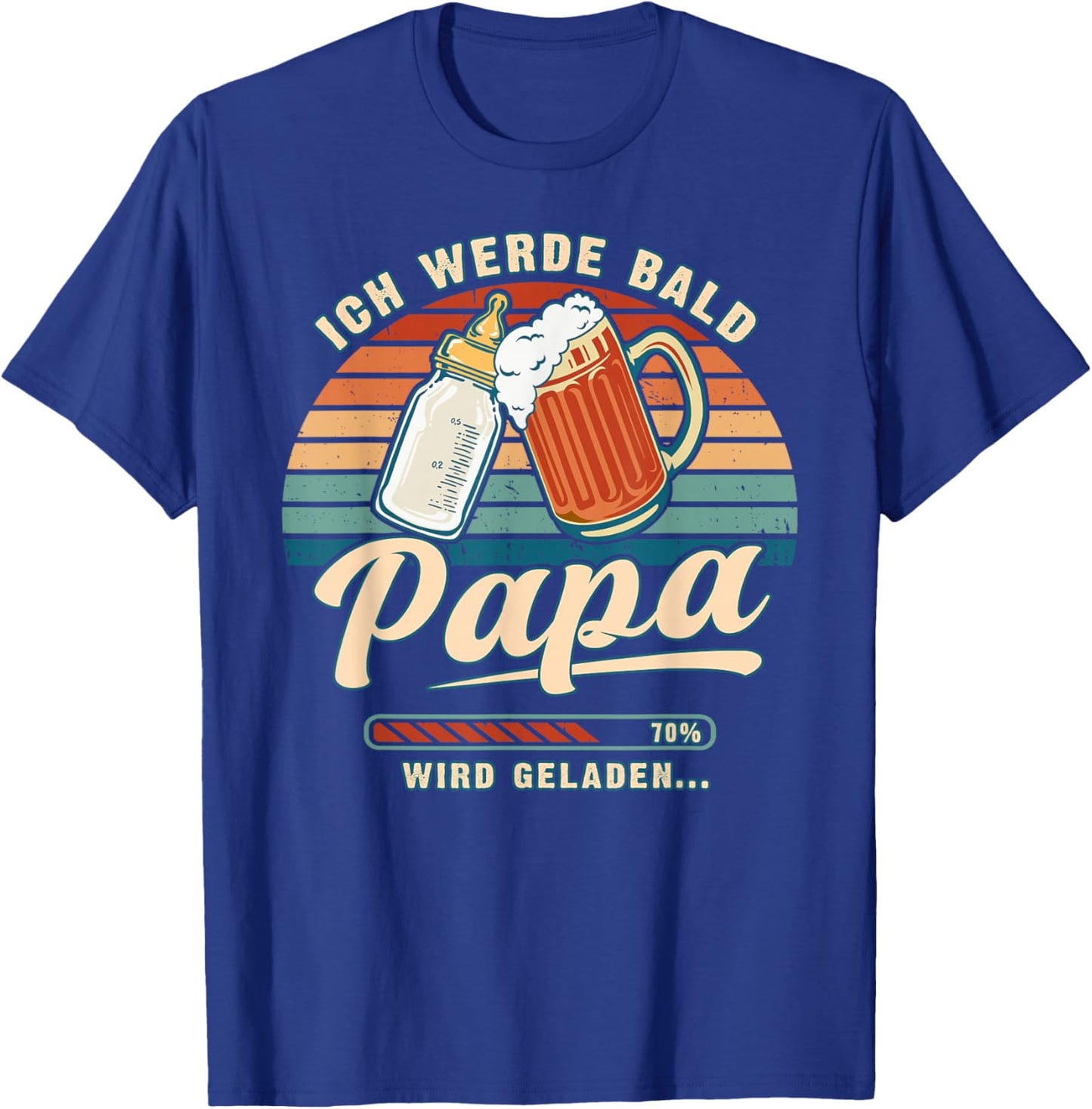 Werdender Papa Du Wirst Papa Verkünden Babyflasche Krug T-Shirt - T-Shirt | Royal
