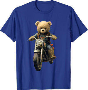 Teddy Bear Biker T-Shirt - T-Shirt | Royal