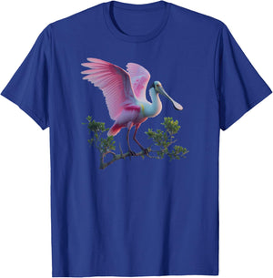 Bird Series. Roseate Spoonbill. Artist's Rendition. T-Shirt - T-Shirt | Royal