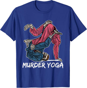Retro Brazilian Jui Jitsu Clothing Murder Yoga BJJ Grappling Vintage Jujutsu Martial Arts T-Shirt - T-Shirt | Royal