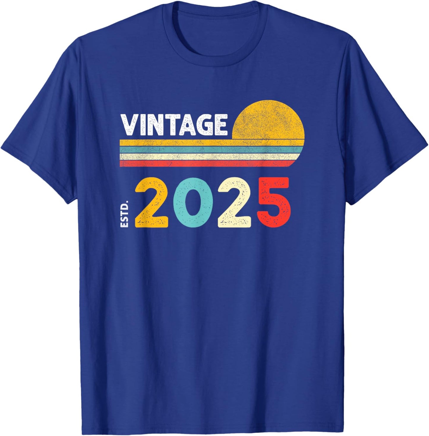 Vintage 2025 , Small, Black T-Shirt - T-Shirt | Royal