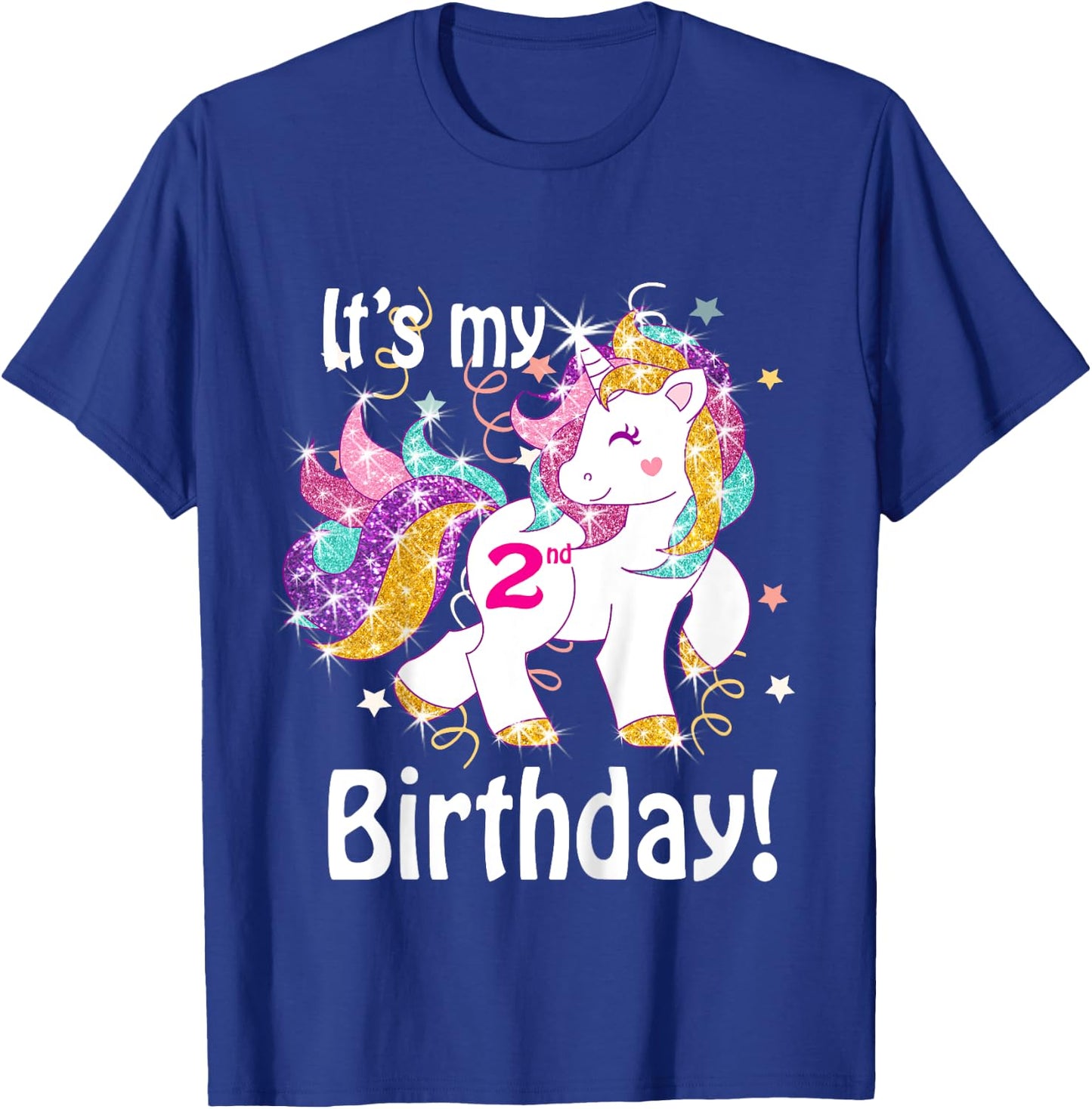 Its My 2nd Birthday Unicorn Outfits for toddler girls gift T-Shirt - T-Shirt | Royal