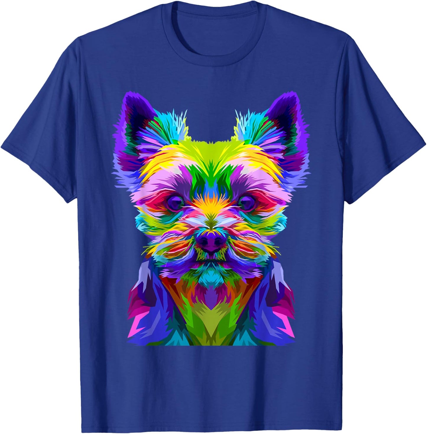 Yorkshire Terrier Yorkie Pop Art - Multicolor, Small, , Short Sleeve, , Classic Fit, Adult, Dog Lovers, Women T-Shirt - T-Shirt | Royal
