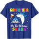 Godfather Of The Shark Birthday Family Birthday Godson T-Shirt - T-Shirt | Royal