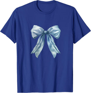 Baby Blue Bow Cute Coquette y2k Clean Girl Aesthetic Women T-Shirt - T-Shirt | Royal