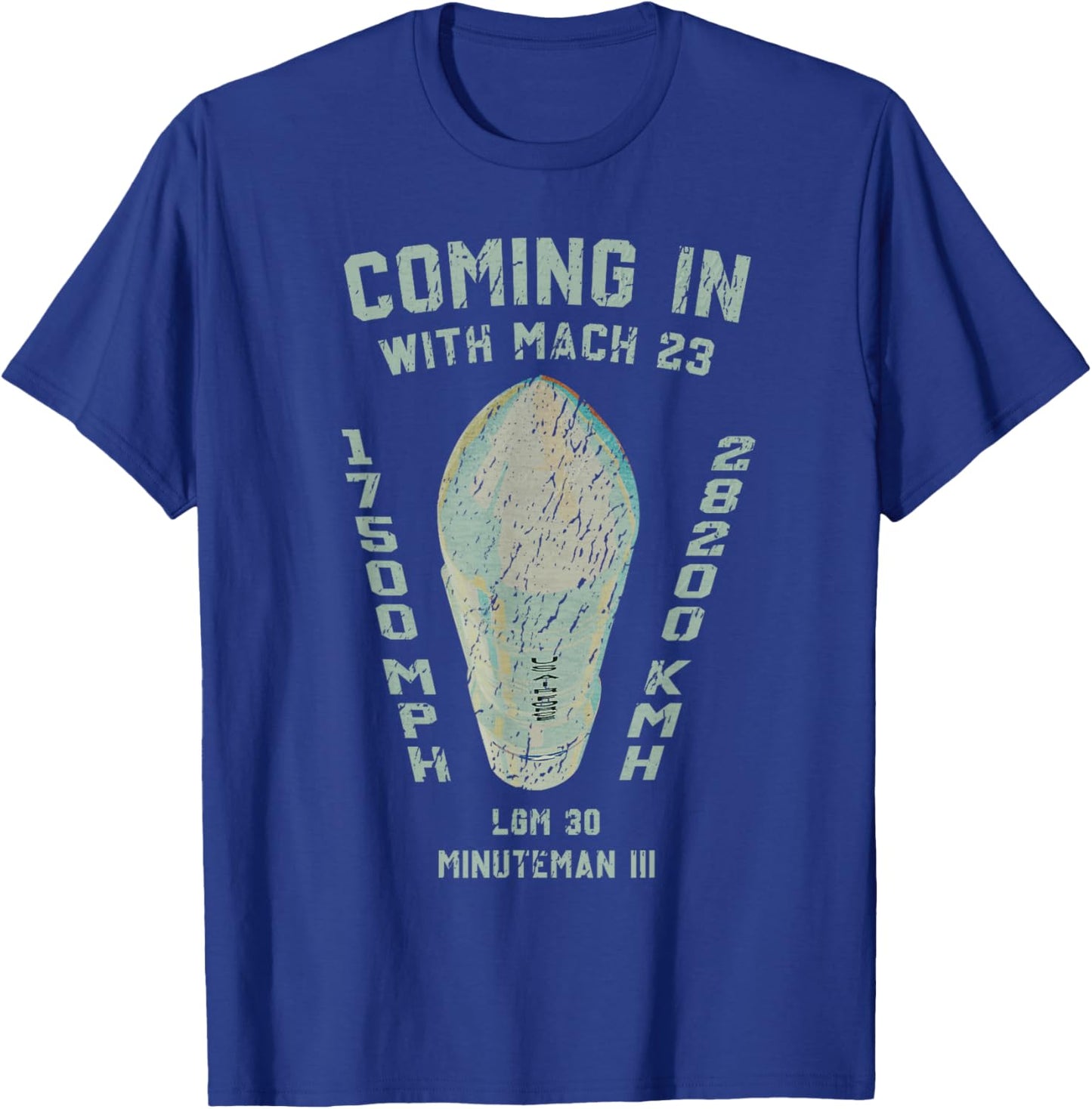 LGM-30 Minuteman Ballistic Missile US Warhead Cold War T-Shirt - T-Shirt | Royal