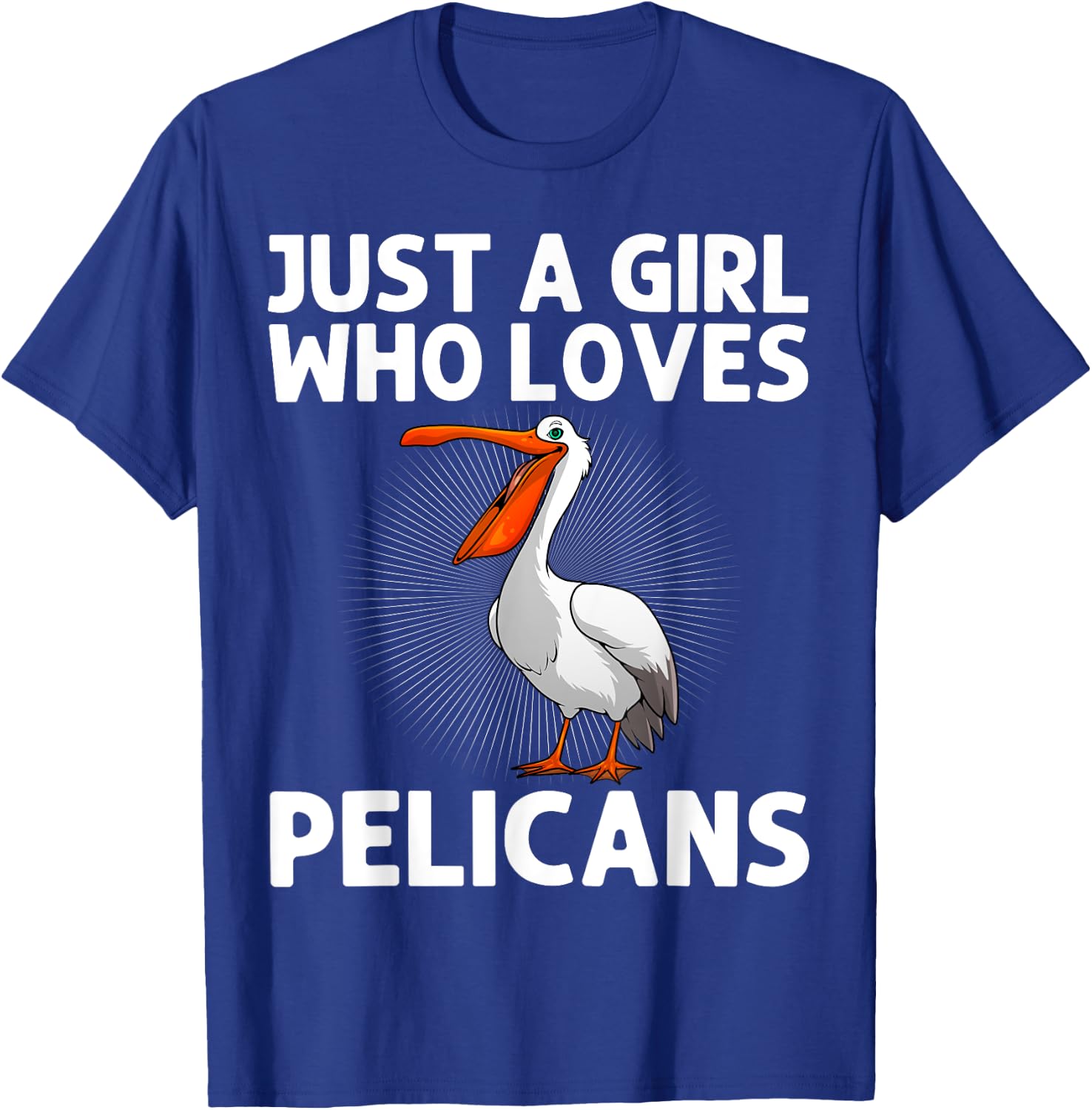Funny Pelican Art Girls Pelican Bird Pelican Lover T-Shirt - T-Shirt | Royal