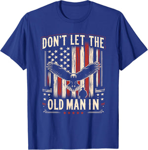 Don't Let Old Man Vintage American Flag T-Shirt - T-Shirt | Royal