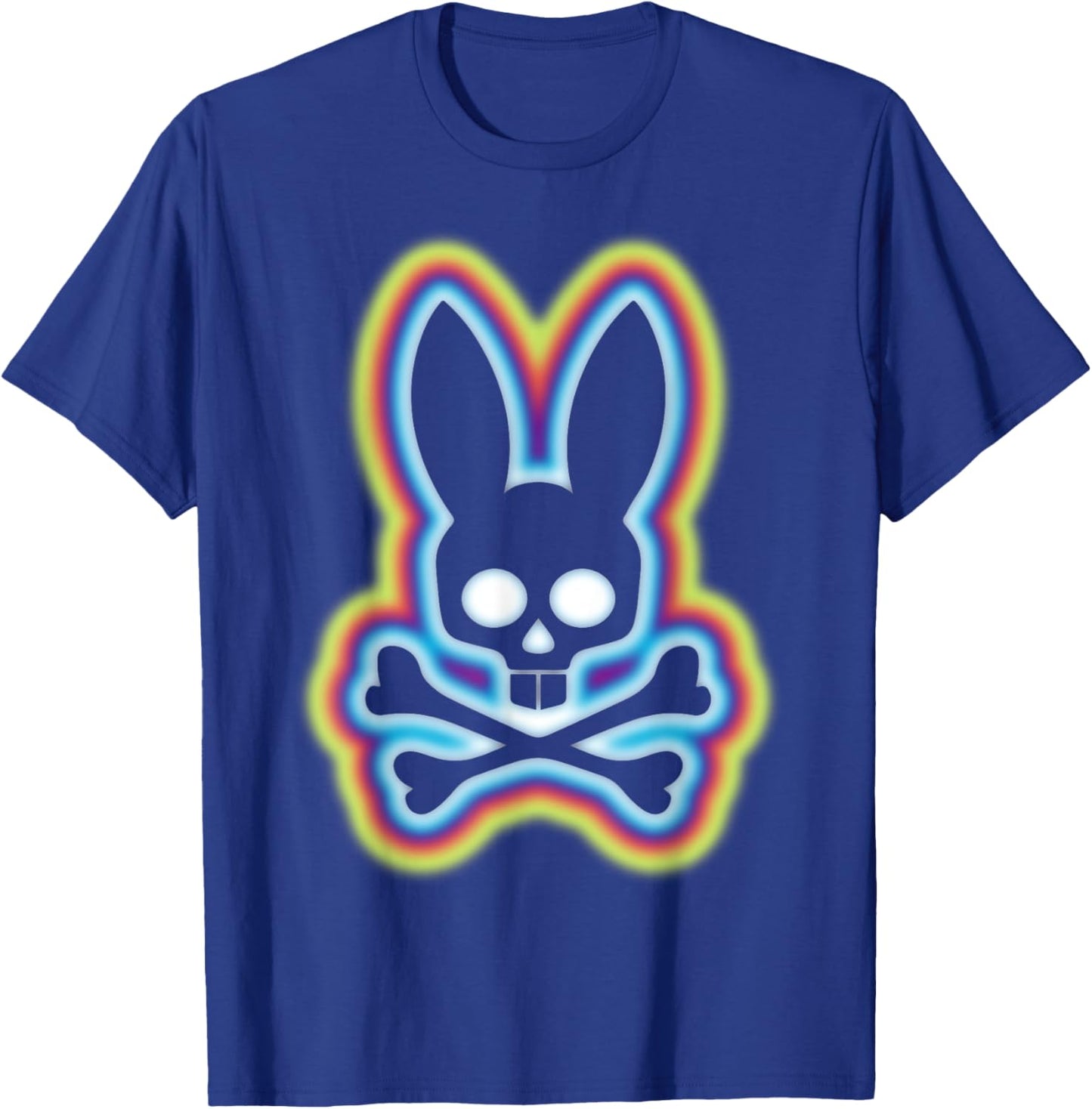 Scary Skull And Crossbones Bad Rabbit Horror Bunny Halloween T-Shirt - T-Shirt | Royal