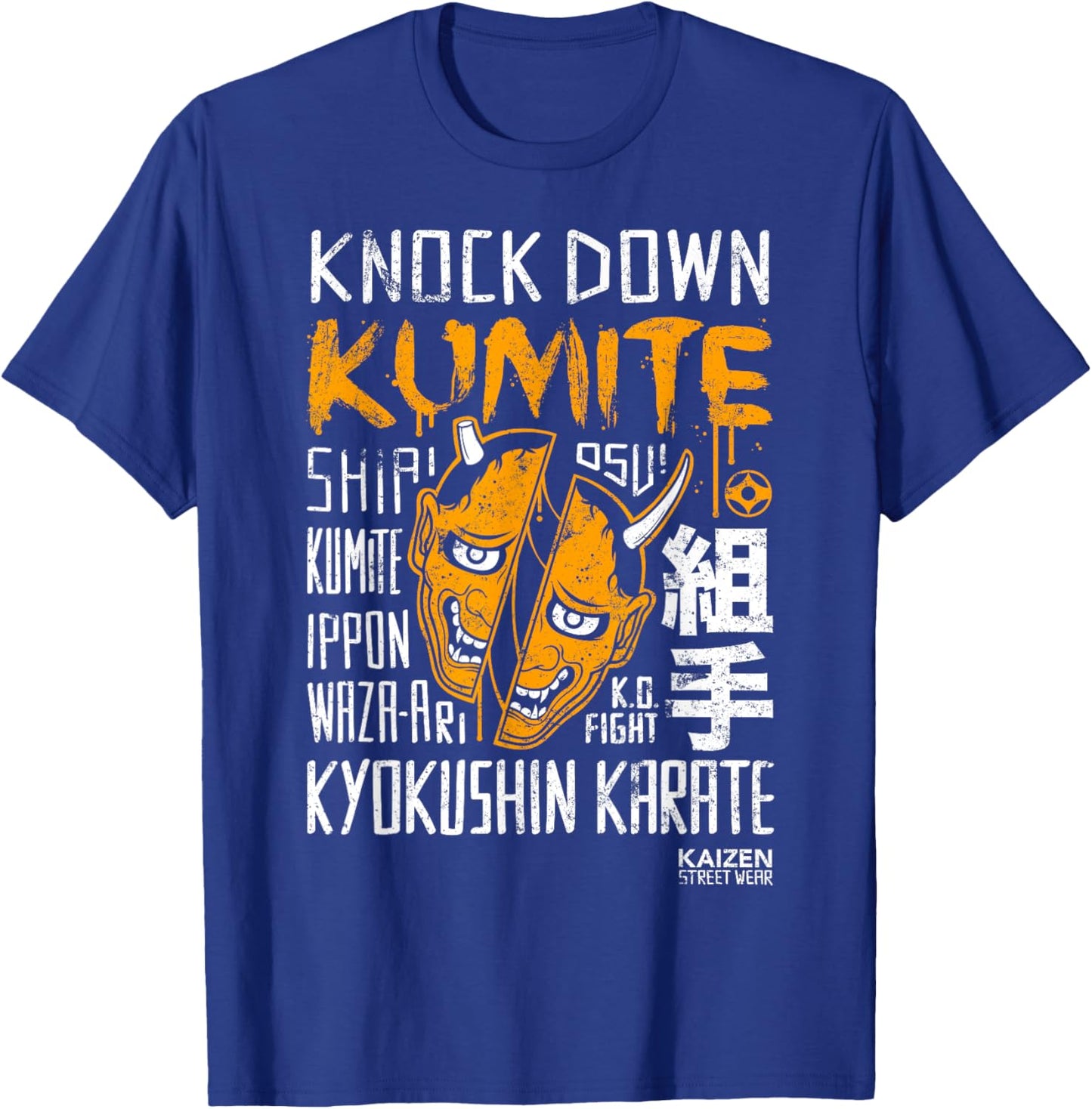 Kyokushin Karate Knock Down Kumite - Color Design T-Shirt - T-Shirt | Royal