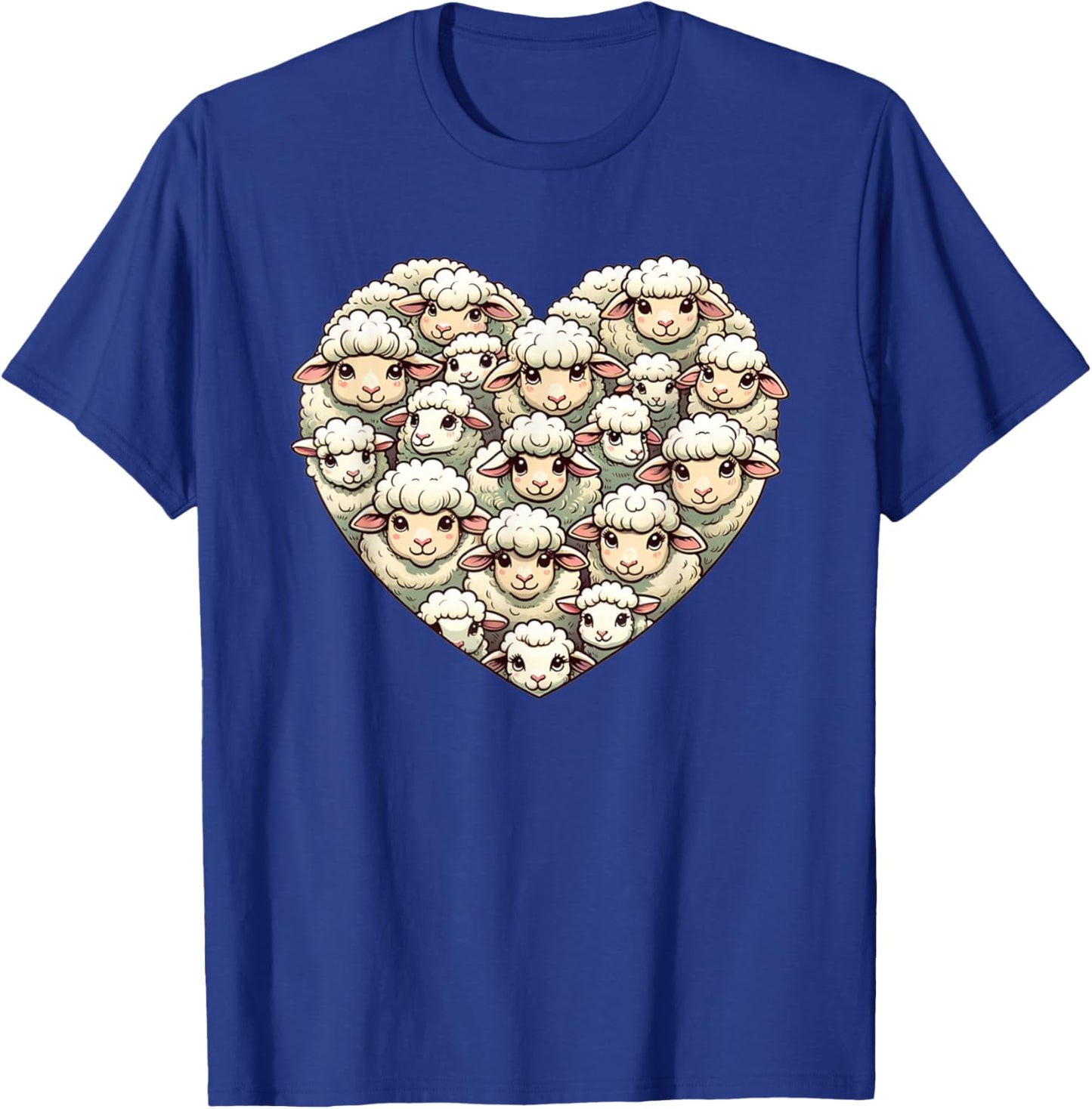 Lovely Sheeps Farm Animal Sheep Lover T-Shirt - T-Shirt | Royal